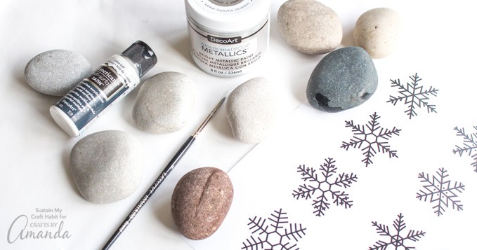 Snowflake Painted Rocks An Easy Winter Craft Anyone Can Do