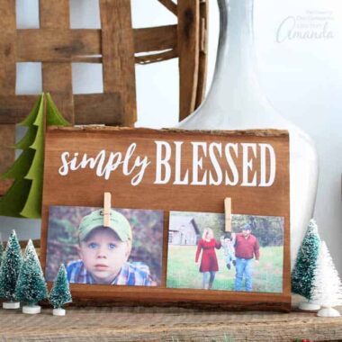 This rustic wood frame is great for parents, grandparents, friends, or just about anyone that is simply blessed. Look no more for an easy DIY gift!