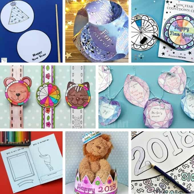 Fun printable New Year's Crafts for kids