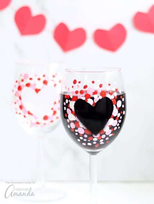 How to Paint Wine Glasses DIY Valentine's Day Wine Glasses