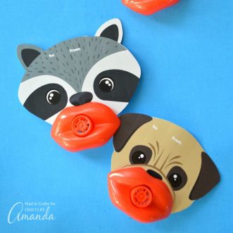 These funny lip whistle valentines are a fun printable that allow even the youngest students to share silly valentines with their classmates.