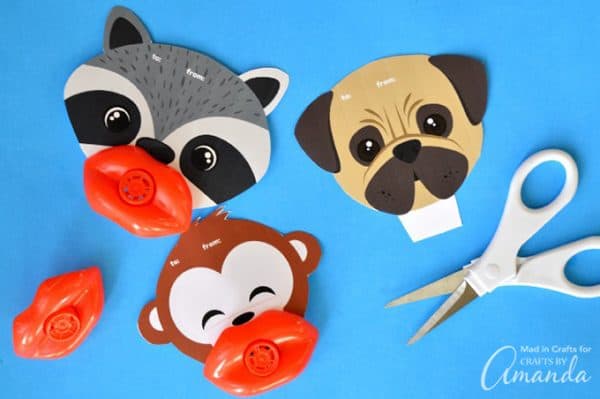 Lip Whistle Valentines: a fun non-candy Valentine alternative!