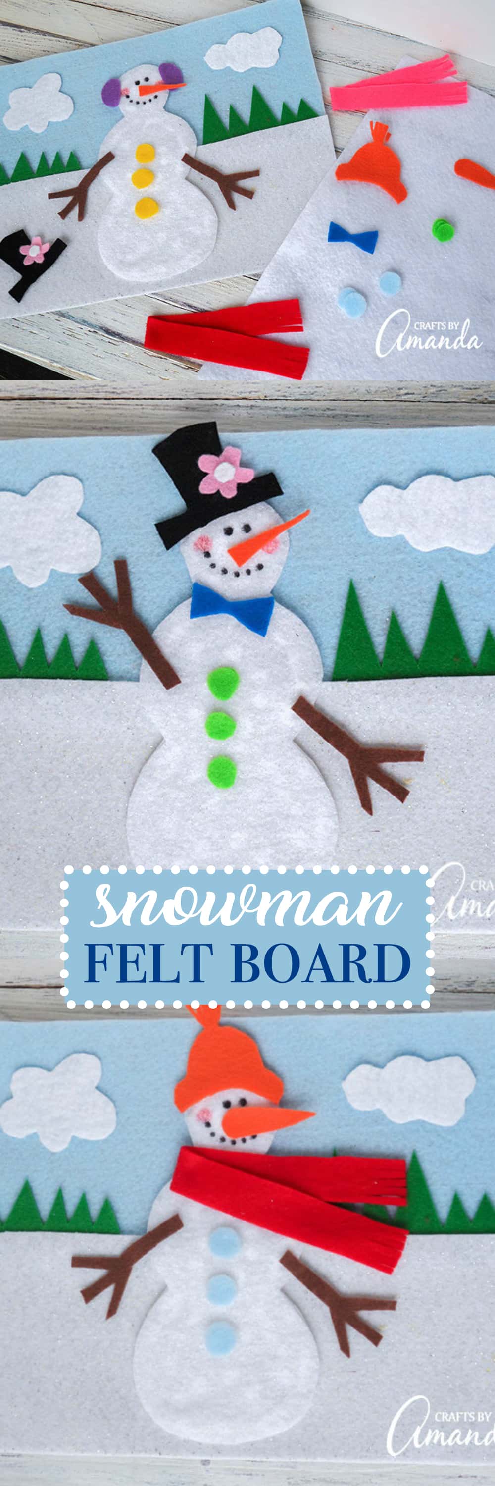 Who doesn't love cute snowman crafts? Snowman crafts are popular because they are easy to make your own. A felt board is a great way to engage little ones.