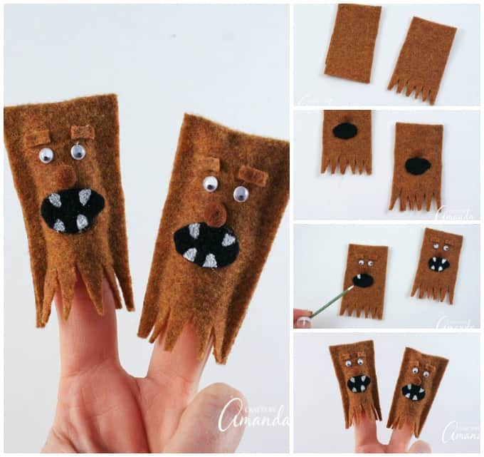 Adorable Wookiee Finger Puppets for creative play with kids!