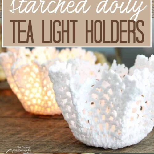 These doily tea light holders are the perfect wedding decor project! They add a touch of romance and elegance to the party, or to any room at home.