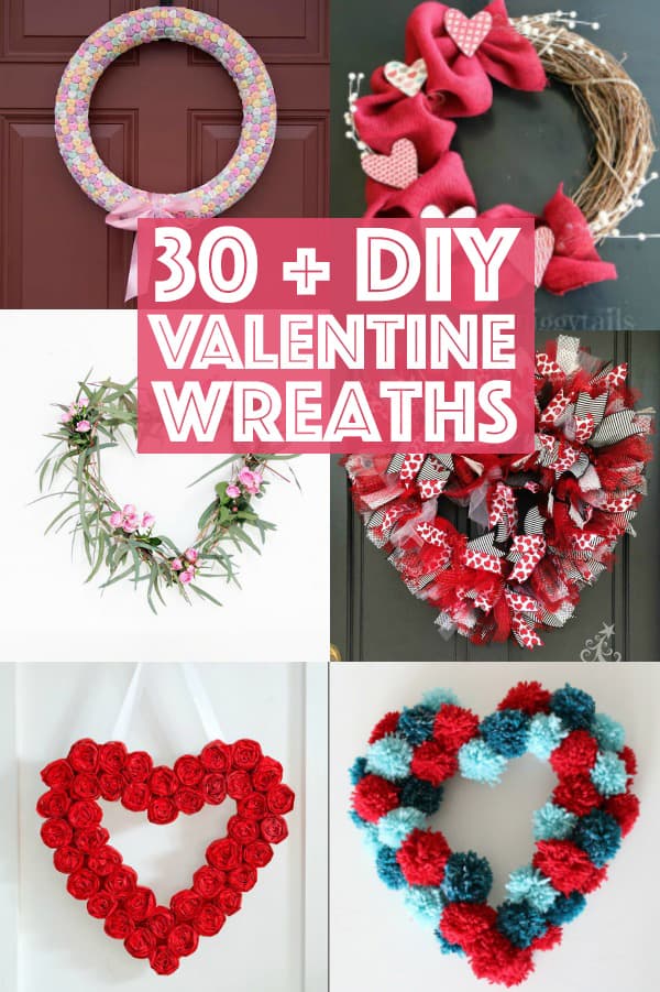 Valentine heart wreath craft