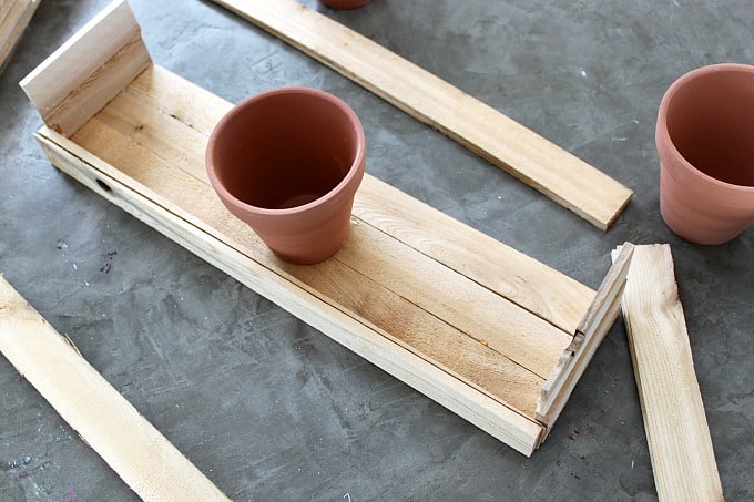 wood shim planter bo