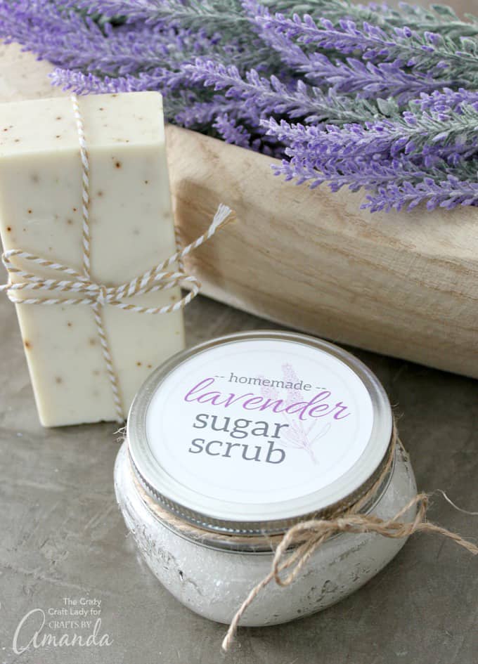 homemade lavender sugar scrub for mother's day