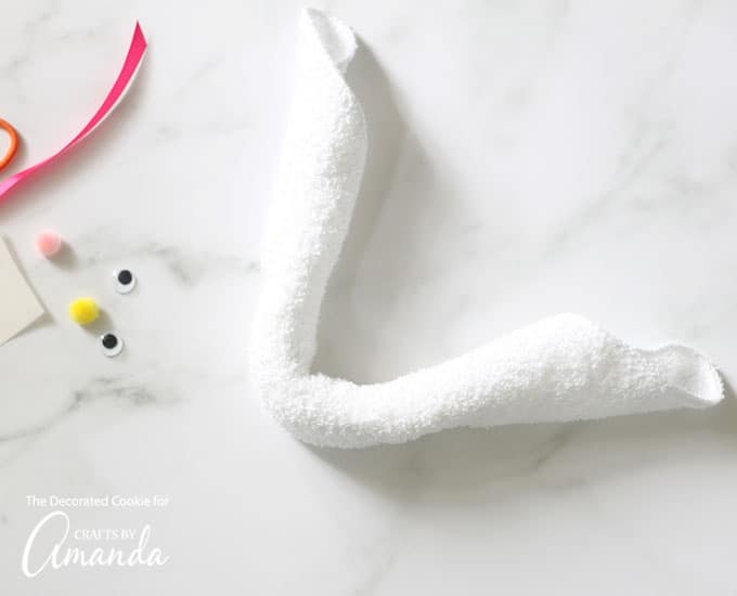 How to make a Washcloth Bunny step 4