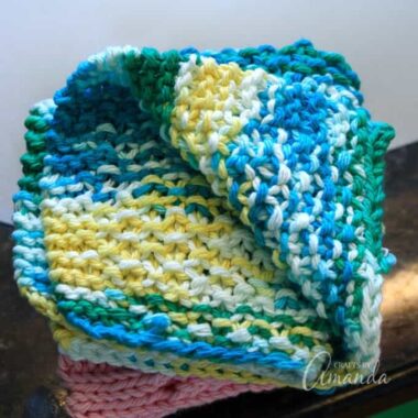 How to knit a dishcloth