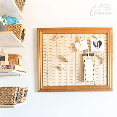 Create your own farmhouse inspired DIY memo board for displaying your to-do lists as well as your favorite photos and inspirational quotes.