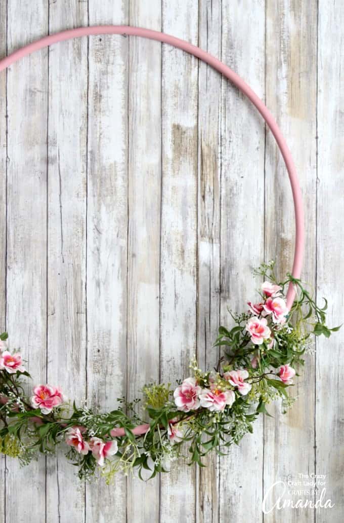 Spring Decor- Hula Hoop Wreath