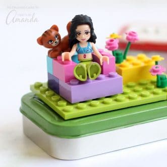 These cute LEGO Altoid tins are perfect recycled craft. They make fun mini travel kits to keep kids busy in the car or on a plane. Or, you can make up a bunch for fun birthday party favors.