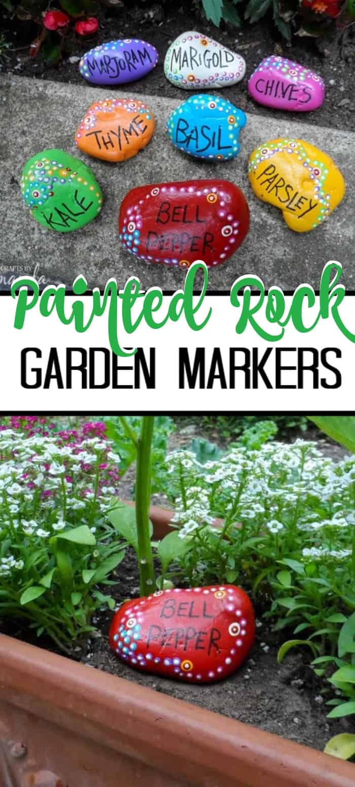 Rock Garden Markers: paint rocks to make markers for your plants