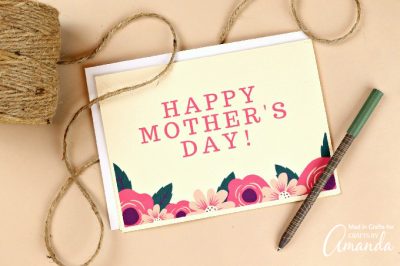 Printable Mother's Day Cards: make your own floral DIY Mother's Day card