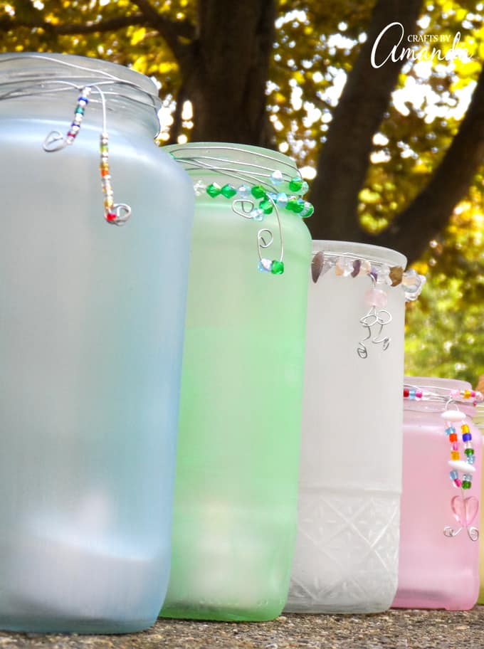 Beaded Frost Luminaries