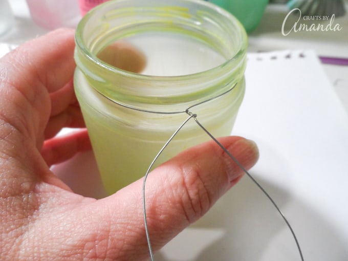 How to make beaded frost luminaries step 2