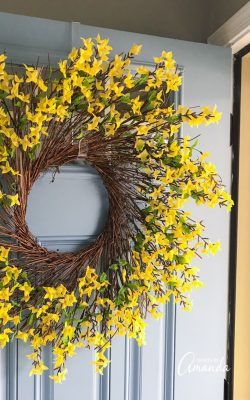 Forsythia Wreath: How to make a beautiful yellow spring wreath