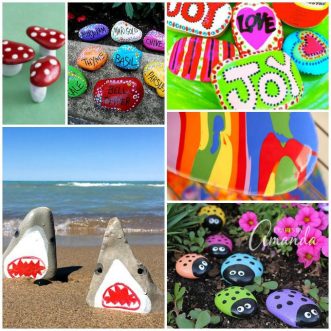 20 ideas for painting on rocks, so much fun for summer!