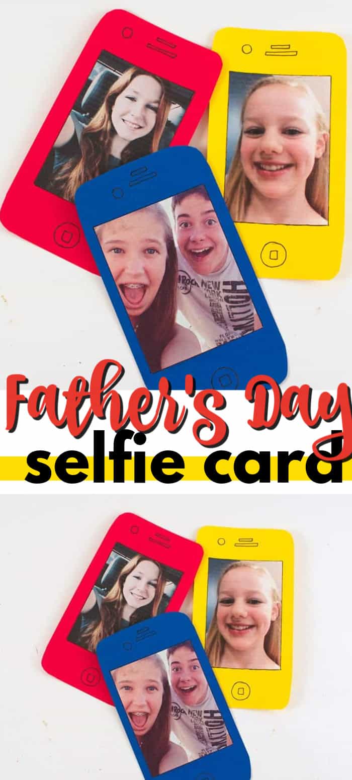 Cell Phone Selfie Card great for Father's Day or Mother's Day