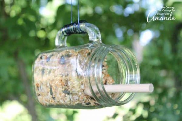 Mason Jar Bird Feeder - Crafts by Amanda - Garden Crafts