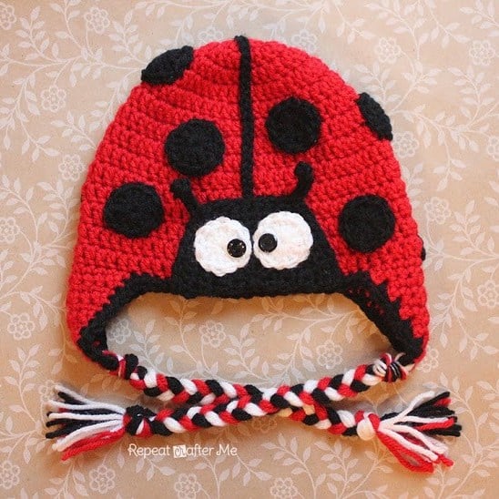 crochet ladybug hat