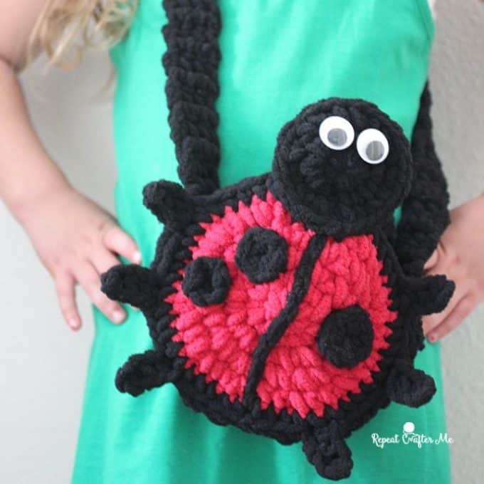 ladybug crochet purse
