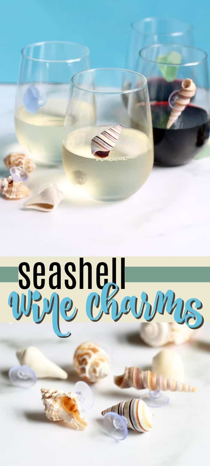 Seashell Wine Charms an easy summer craft for adults!