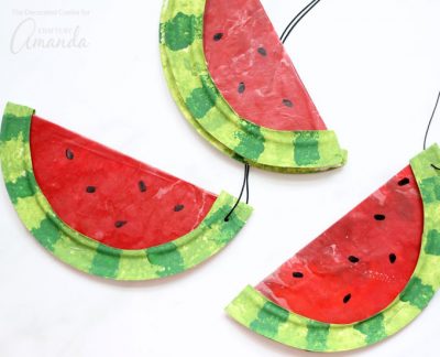 Watermelon Suncatchers: the perfect summer craft for kids