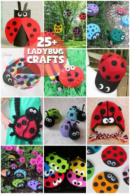 25+ Ladybug Crafts and Recipes: all sorts of ladybug craft ideas