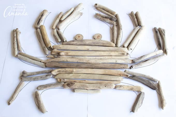 crab made out of driftwood