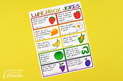 Printable Lunchbox Joke Cards - Crafts by Amanda - Free Printables
