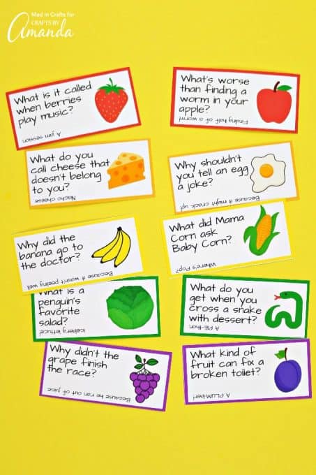 Printable Lunchbox Joke Cards - Crafts by Amanda - Free Printables