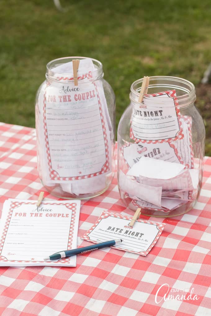 date night jar bridal shower