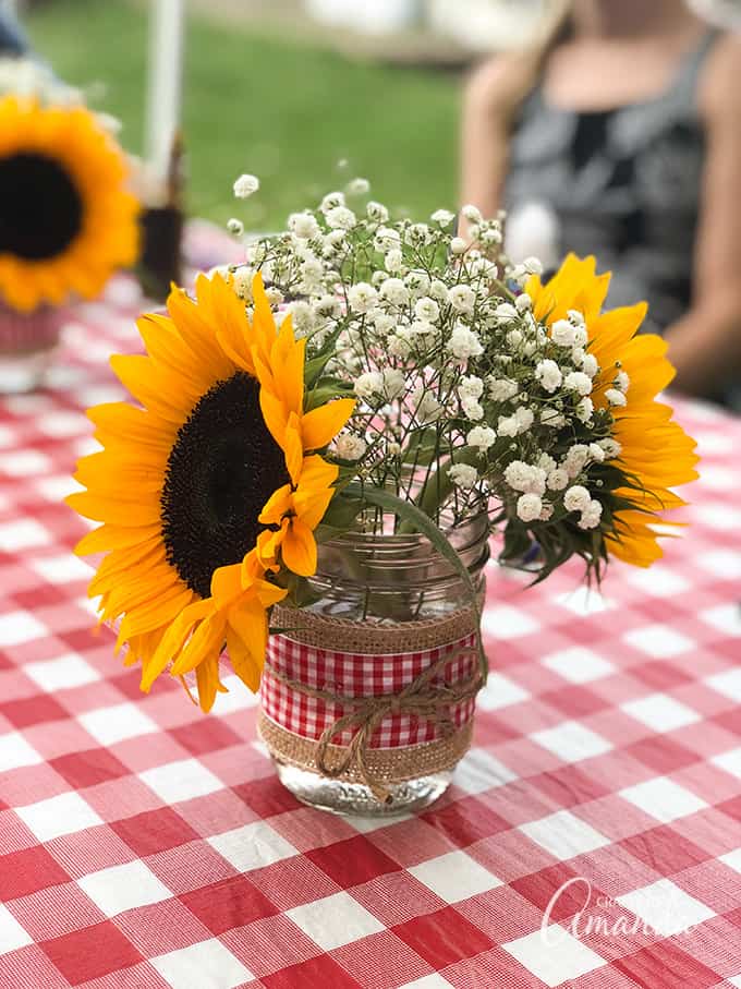 sunflower centerpieces