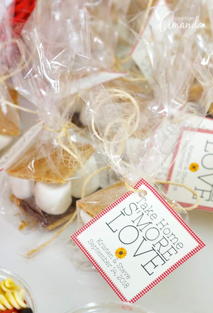 s'mores tags for favor bags