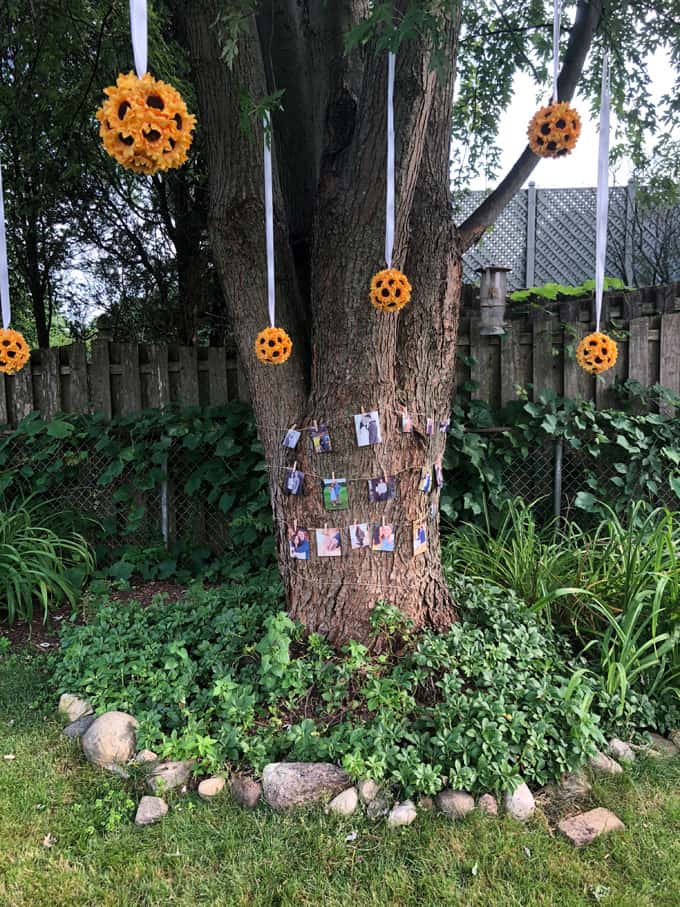 barbecue bridal shower photo tree