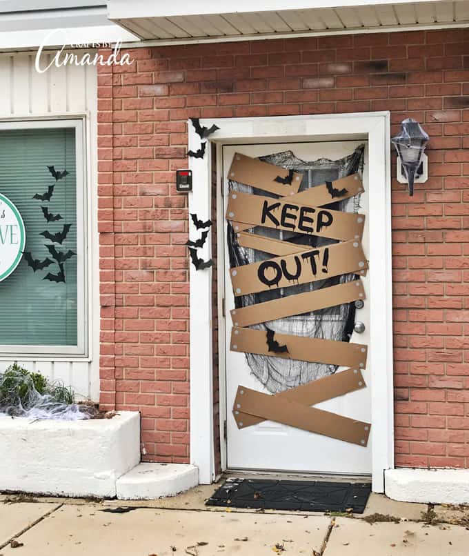 keep out halloween door decoration