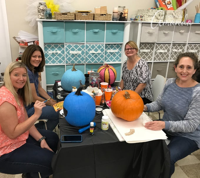 painting pumpkins