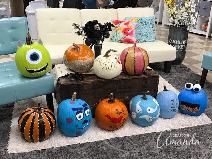 Mini pumpkin deals painting ideas