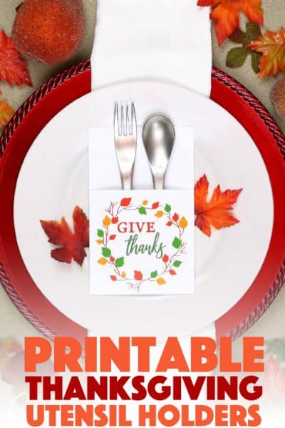 Printable Thanksgiving Utensil Holders: a prretty printable for your ...