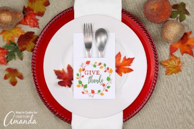 Printable Thanksgiving Utensil Holders: a prretty printable for your ...