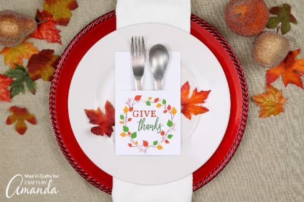 Printable Thanksgiving Utensil Holders: a prretty printable for your ...