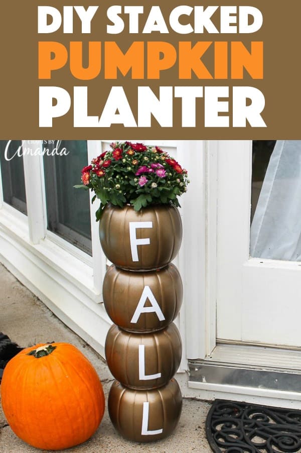 Stacked Pumpkin Planter