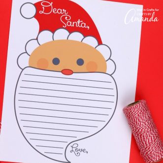 Free printable letter to santa for the kids this Christmas