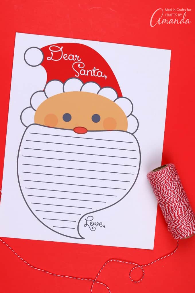 santa letter paper