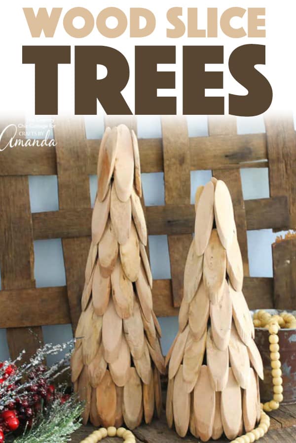 Wood Slice Trees for Christmas