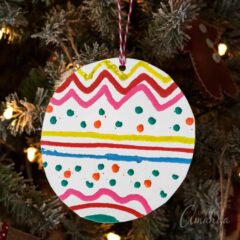 melted crayon ornament