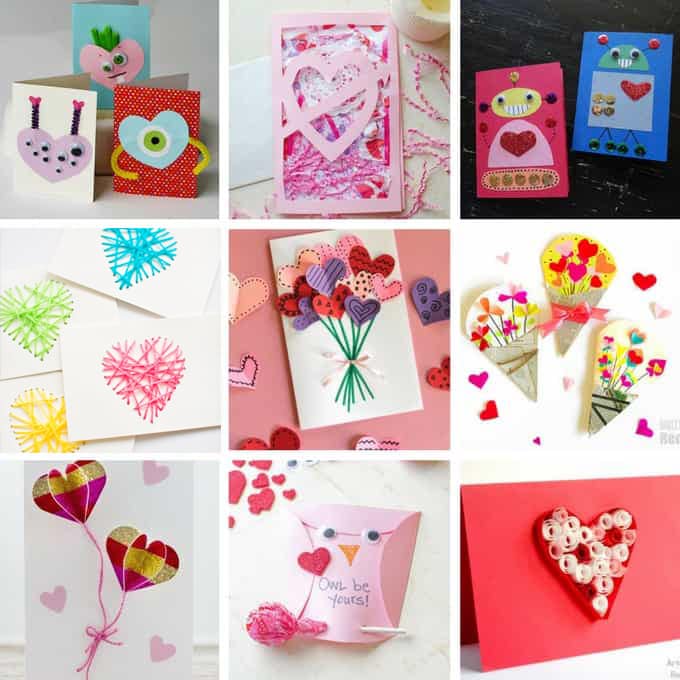 Handmade 3d Valentines Cards - Red Ted Art - Kids Crafts