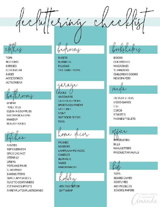 Home Organizing Checklists: Get A Tidy And Clean Home With This Checklist!